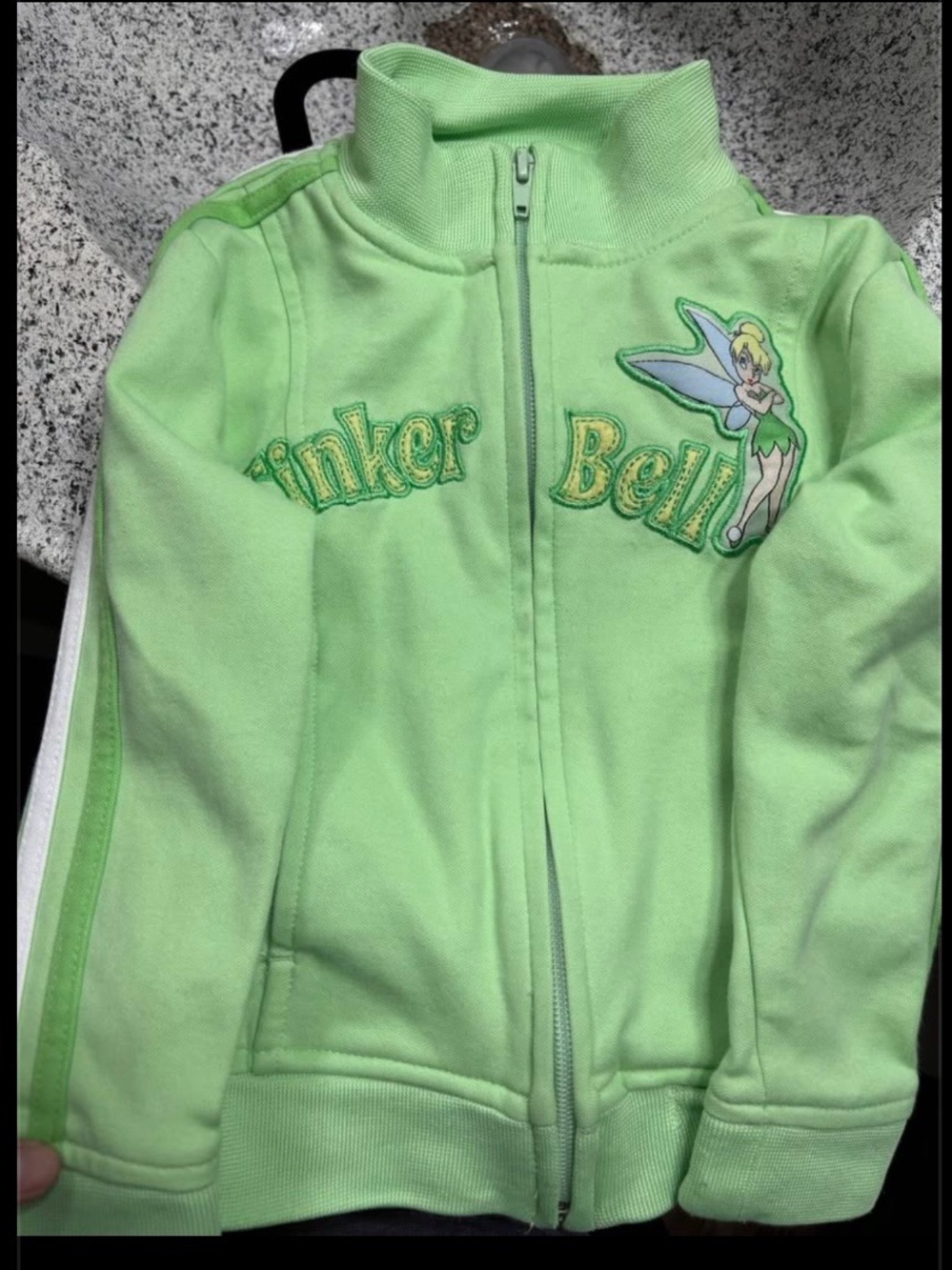 Tinker Bell Girls' Lime Green Zip-Up Jacket